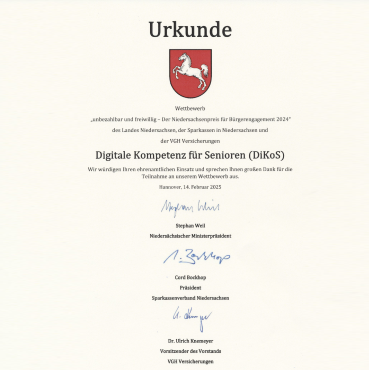 Ehrenurkunde